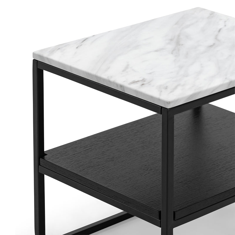 Maverick White Marble Side Table