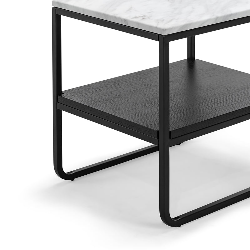 Maverick White Marble Side Table