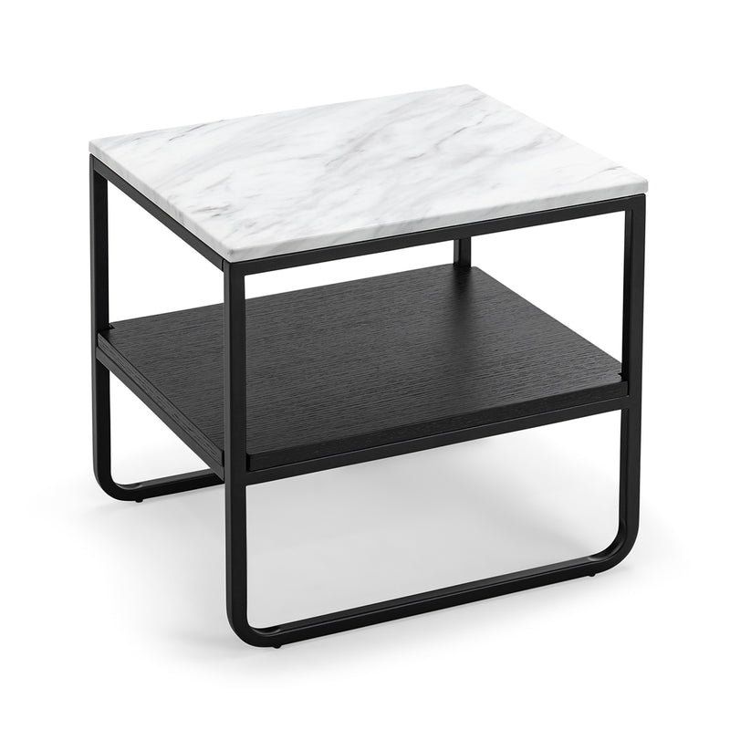 Maverick White Marble Side Table