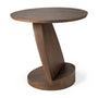 Oblic Side Table - Teak Brown