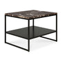 Stone Rectangle Side Table - Dark Emperor