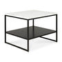 Stone Rectangle Side Table - White Carrara