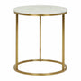 Elle Round Side Table - Brushed Gold / White Marble
