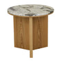 Elsie Side Table - Matt Ocean Marble / Natural Ash