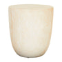 Lucia Sphere Side Table - Faux Natural Travertine