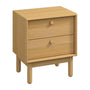 Koto Bedside Table with 2 Drawers - Oak