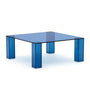 Adularia Glass Square Coffee Table - Blue