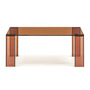 Adularia Glass Square Coffee Table - Brown