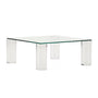 Adularia Glass Square Coffee Table - Clear
