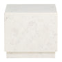 Sorein Marble Side Table - White / 40cm