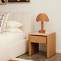 Trivoli Travertine Bedside Table - Oak