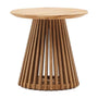 Jeanette Round Side Table - Teak / 50cm