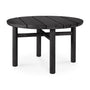 Quatro Outdoor Round Side Table - Black Teak