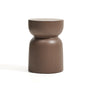 Garbet Outdoor Round Side Table - Brown / 32cm