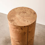 Vernier Round Burl Side Table (Left)