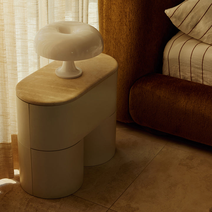 Fin Bedside Table