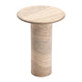 Sofia Side Table (Natural Stone Finish) - Toscano Travertine Finish