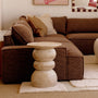 Sorrento Side Table (Travertine Finish) - Travertine Finish
