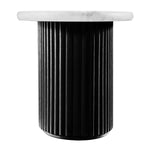 Cosmos Side Table (Black Oak, Carrara Marble)