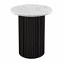 Cosmos Side Table (Black Oak, Carrara Marble) - Cosmos Side Table (Black Oak, Carrara Marble)