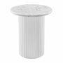 Cosmos Side Table (White Oak, Carrara Marble) - Cosmos Side Table (White Oak, Carrara Marble)