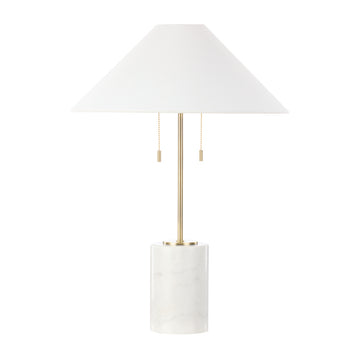 Tillie Table Lamp (White & Brass)