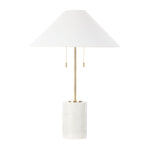 Tillie Table Lamp (White &amp; Brass)