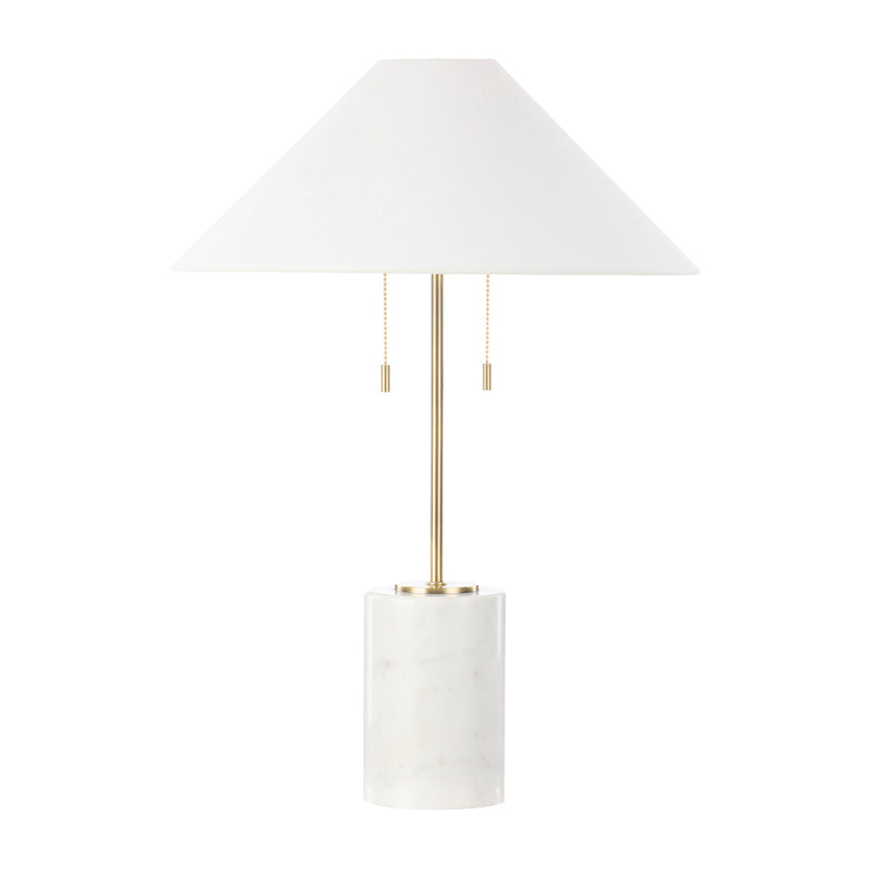 Tillie Table Lamp (White &amp; Brass)
