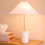 Tillie Table Lamp (White &amp; Brass)
