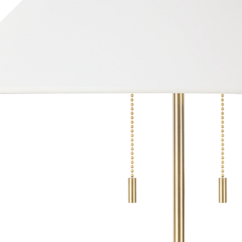Tillie Table Lamp (White &amp; Brass)