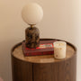 Camille Marble Table Lamp - Emperador Dark Brown Marble
