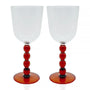 Volute Wine Glass (Set of 2) - Clear / Amber
