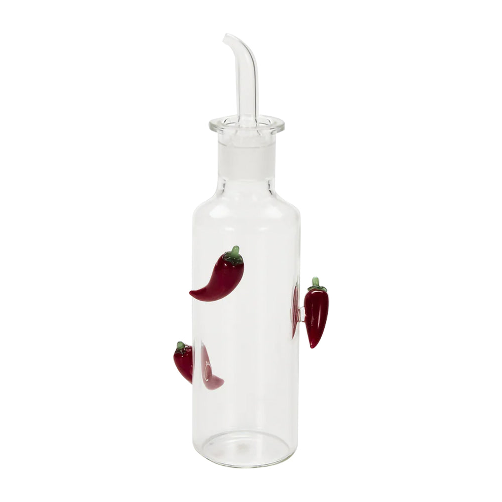 The Chilli Bottle (Clear/Red)