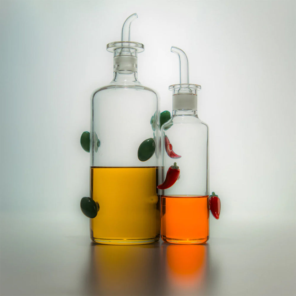 The Chilli Bottle (Clear/Red)