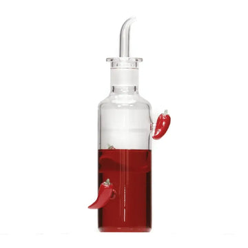 The Chilli Bottle (Clear/Red)