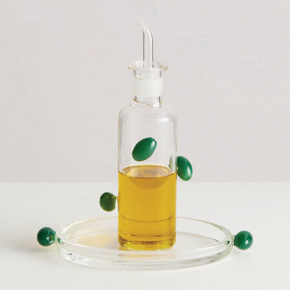 The Mini Olive Bottle (Clear/Opaque Olive)