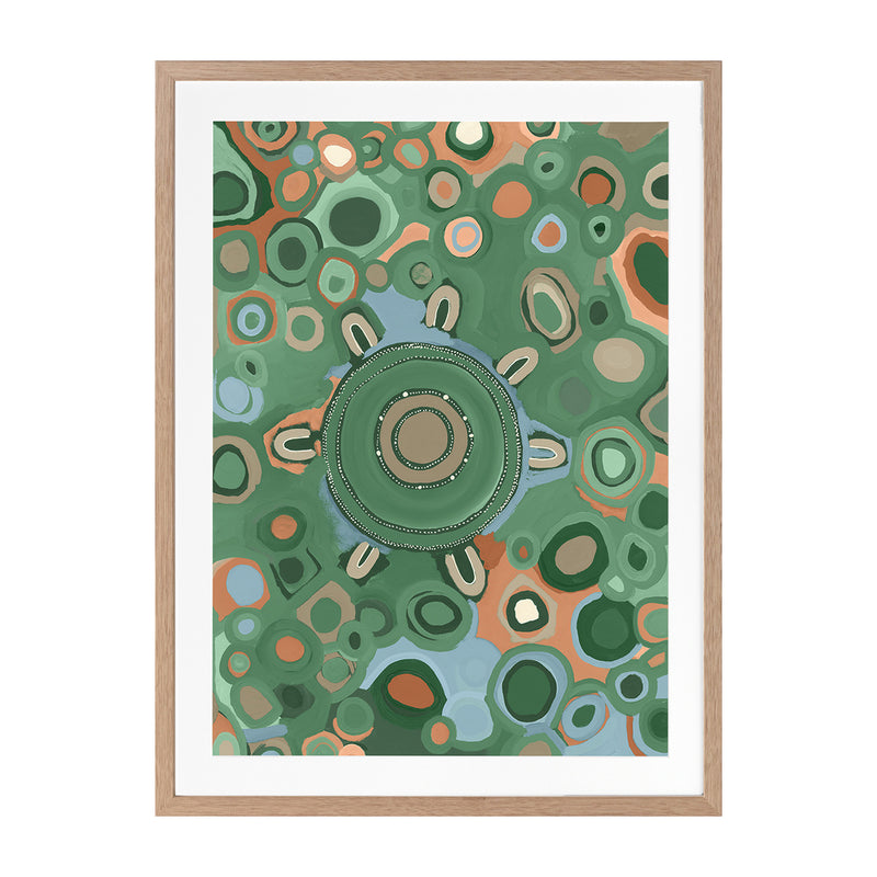 Oak Framed Print With Matboard