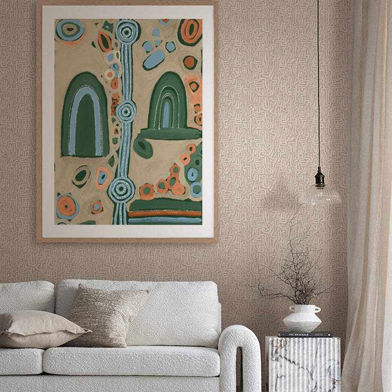 Oak Framed Print With Matboard