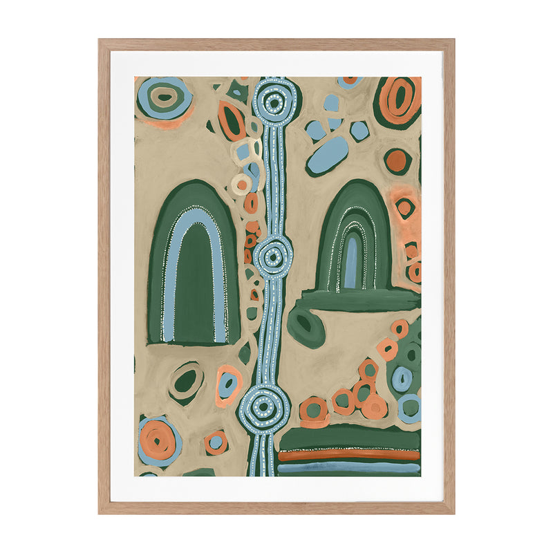 Oak Framed Print With Matboard