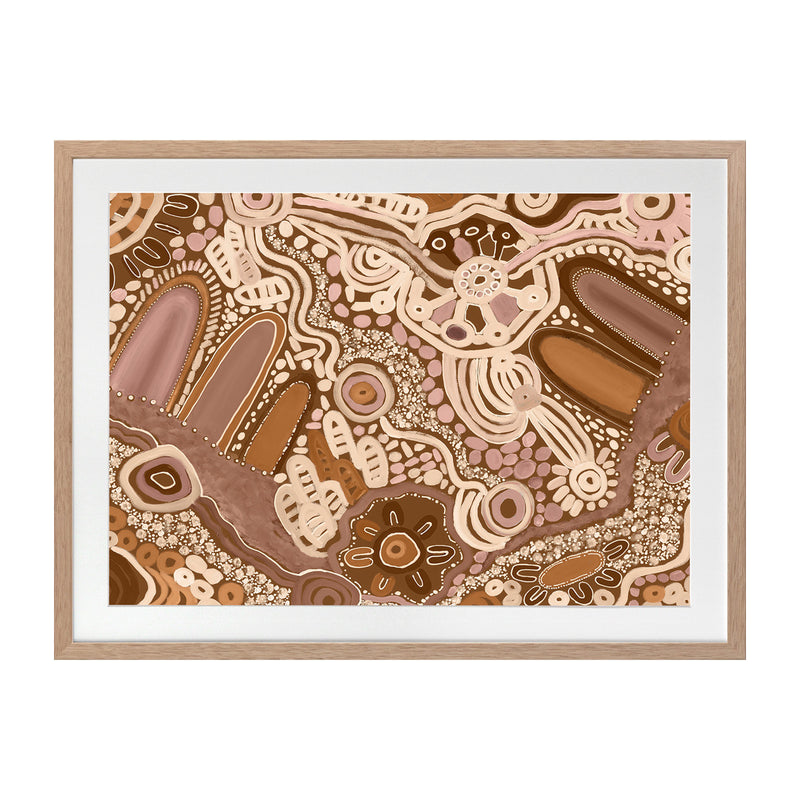 Oak Framed Print With Matboard