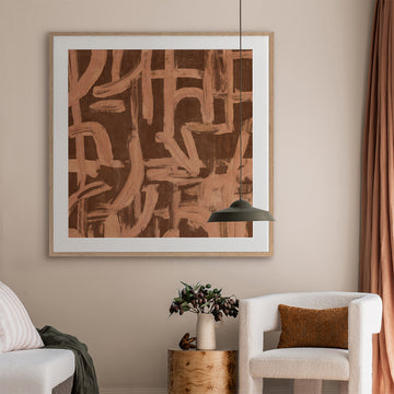 Primal Dark Brown II Art Print