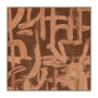 Primal Dark Brown II Art Print - Oak Framed Canvas / 120 x 120cm
