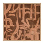 Primal Dark Brown II Art Print - Oak Framed Print, No Matboard / 68 x 68cm