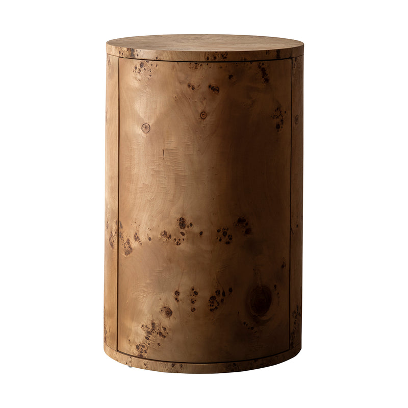 Vernier Round Burl Side Table (Right)