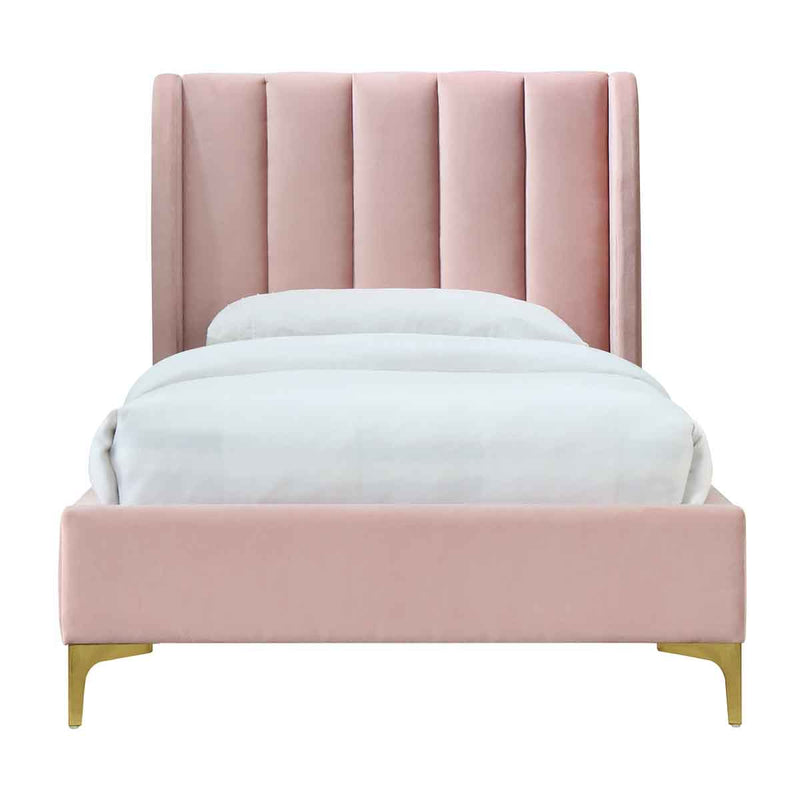 Georgia Velvet Single Bed (Blush)