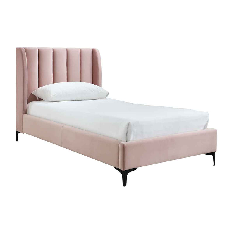 Georgia Velvet Single Bed (Blush)