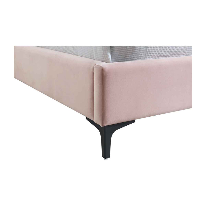 Georgia Velvet Double Bed (Blush)