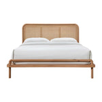 Norah Rattan Double Bed (Oak)