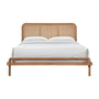 Norah Rattan Double Bed (Oak) - Norah Rattan Double Bed (Oak)