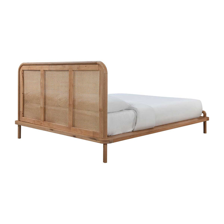 Norah Rattan Double Bed (Oak)